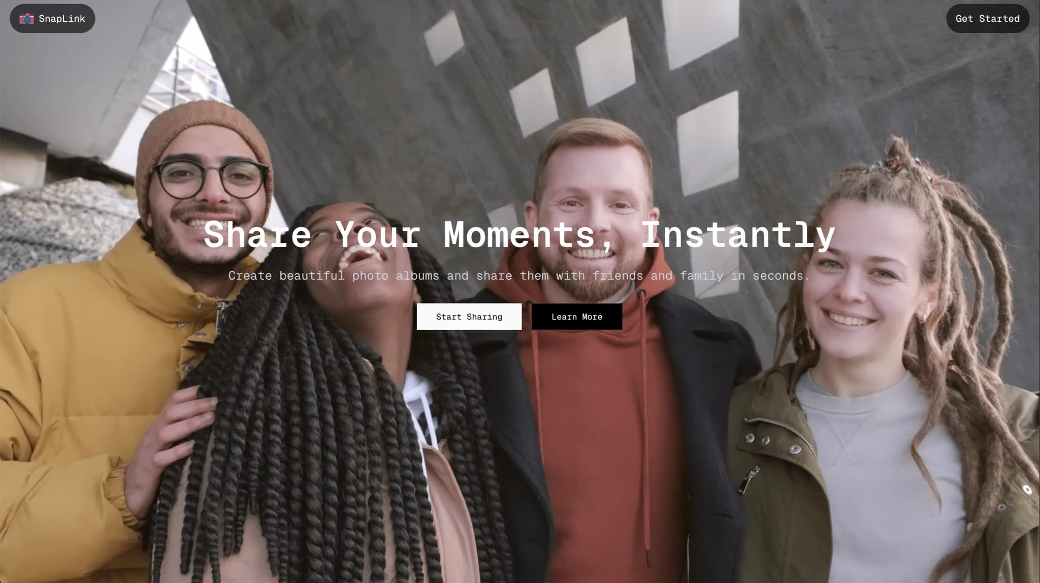 Image of SnapLink landing page